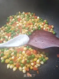 Make Corn peas fried carrots step 5