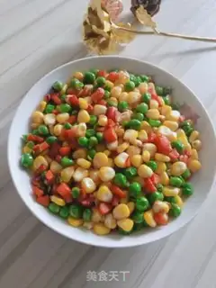 Make Corn peas fried carrots step 7