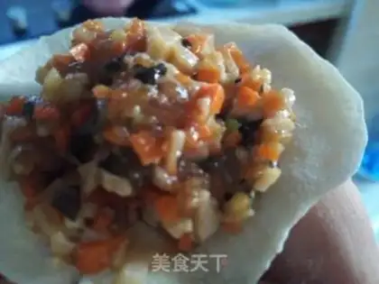 Make Pork carrot abalone mushroom dumplings step 19