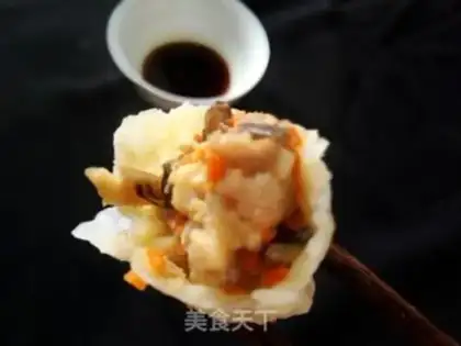 Make Pork carrot abalone mushroom dumplings step 25