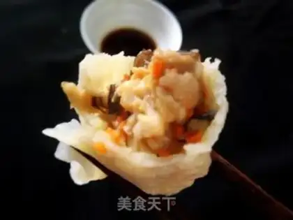 Make Pork carrot abalone mushroom dumplings step 26
