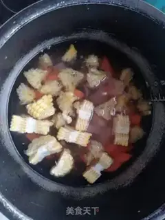 Make Carrot corn. Scrawny silver ear soup step 6