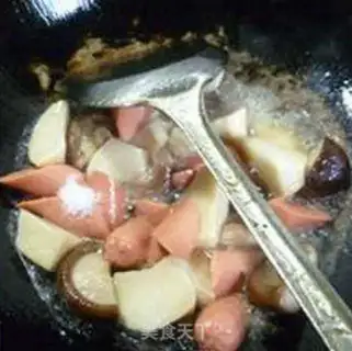 Make Ham sausage and mushrooms step 11