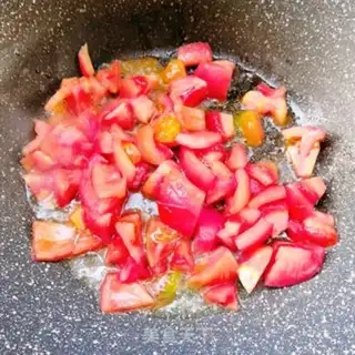 Make Ham sausage shrimp pasta step 12