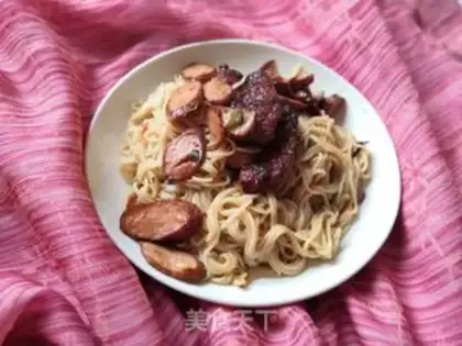 Make Beef sausage noodles step 6