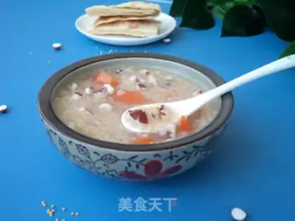 Make The greasy carrot, the rice porridge step 10