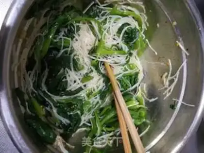 Make A spinach fan step 5