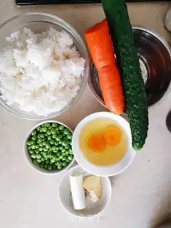 Make Soy egg fried rice step 0