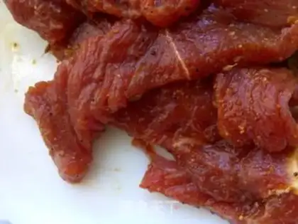 Make Black pepper beef step 0