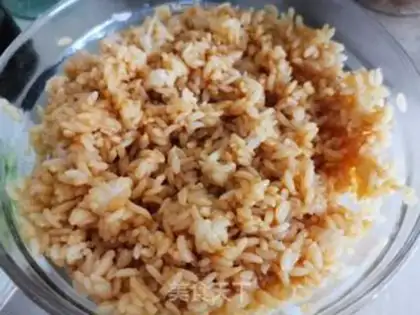 Make Soy egg fried rice step 3