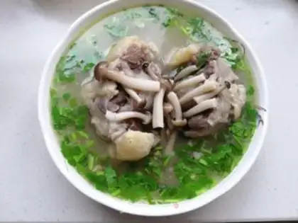 Make Crab-flavored cowtail soup step 9