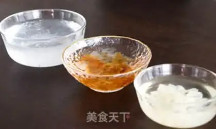 Make Peach gel, silver-eared sweet soup step 0