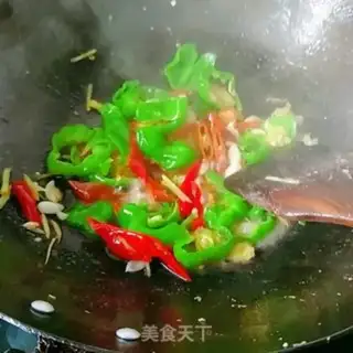 Make Twin peppers, pork liver step 12