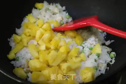 Make Pineapple chicken fried rice step 7