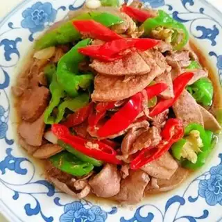 Make Twin peppers, pork liver step 16