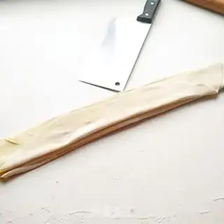 Make Hands on egg noodles step 6