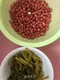 Make Spring snow, peanut rice step 0