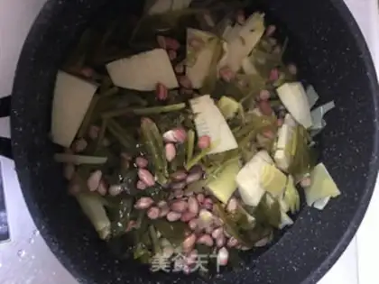 Make Spring snow, peanut rice step 2