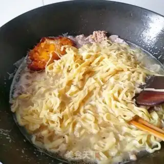 Make Hands on egg noodles step 15
