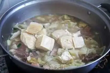 Make Creamed cabbage, frozen tofu step 4