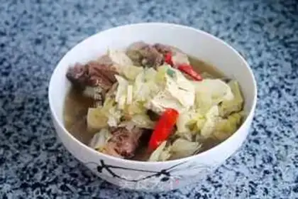 Make Creamed cabbage, frozen tofu step 6