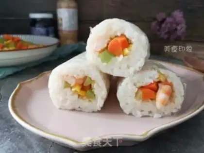 Make A rice roll for shrimp step 8
