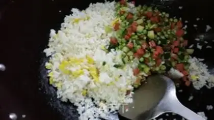 Make Fresh egg fried rice step 12
