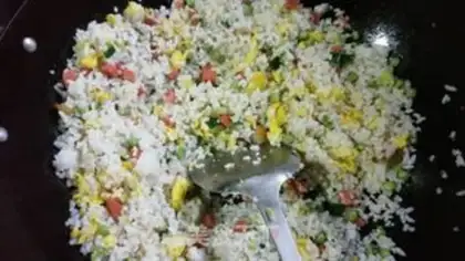 Make Fresh egg fried rice step 13