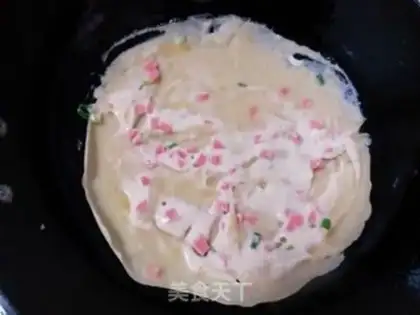 Make Ham sausage onion omelet step 10
