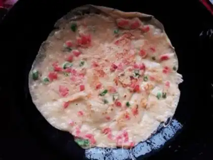 Make Ham sausage onion omelet step 12
