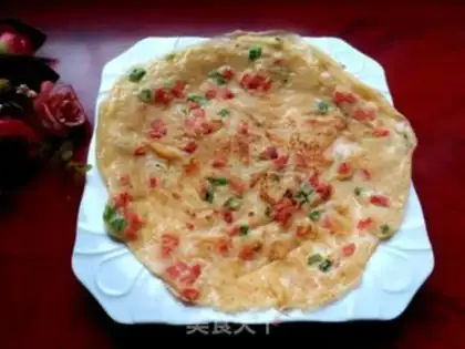 Make Ham sausage onion omelet step 13