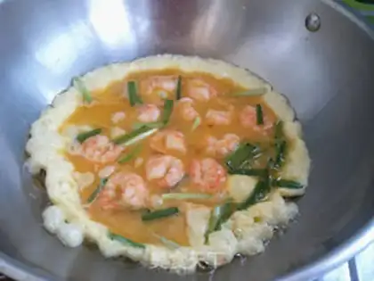 Make Shrimp fried eggs step 7