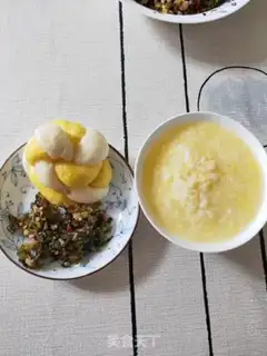 Make All-powerful egg and egg congee step 6