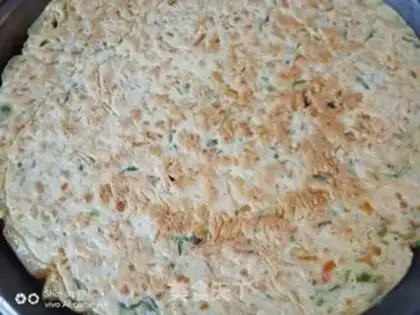 Make Vegetable eggcake step 6