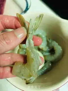 Make Eggs holding shrimp and blue dumplings step 10