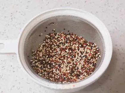 Make quinoa mushroom pepperoni step 2