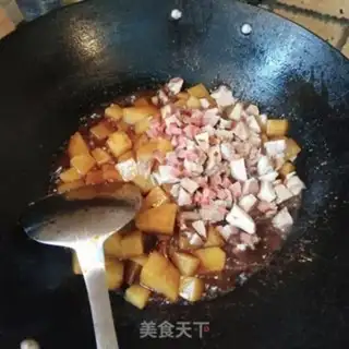 Make Potato gravy mushroom chicken rice step 3