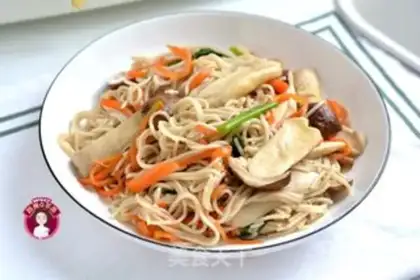 Make Puffed meat noodles step 9