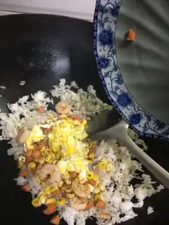 Make Egg shrimp fried rice step 5