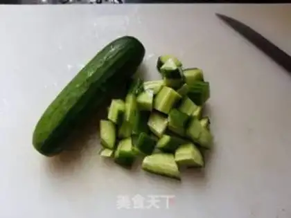 Make Apple cucumber egg salad step 1