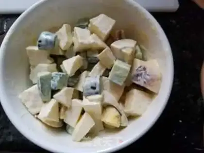 Make Apple cucumber egg salad step 4