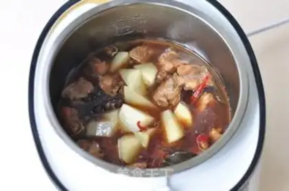 Make Potato burn ribs step 7
