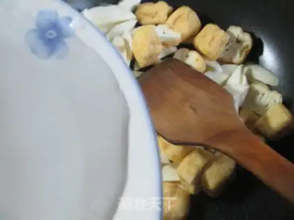 Make Seafood mushroom oil tofu white step 7