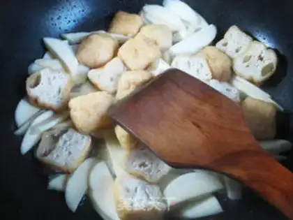 Make Seafood mushroom oil tofu white step 8