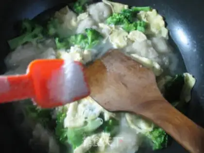 Make Duck eggs, spicy broccoli step 9