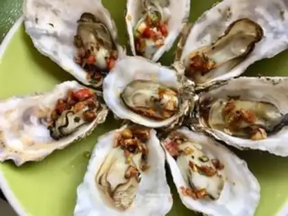 Make Garlic oysters step 11