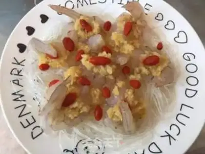 Make Garlic fan steamed shrimp step 5