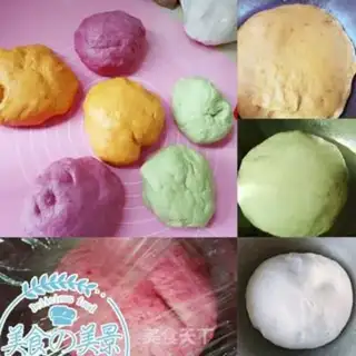 Make Color embroidery ball buns step 1