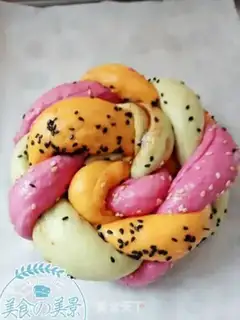 Make Color embroidery ball buns step 4
