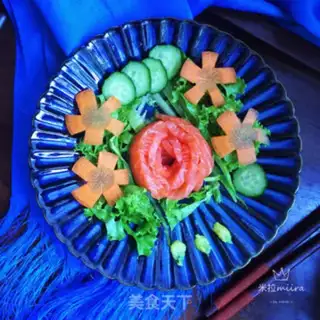 Make A salmon rose step 7